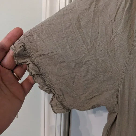 Gray Short Sleeve Midi Dress - Size Large - Picture 5 of 5